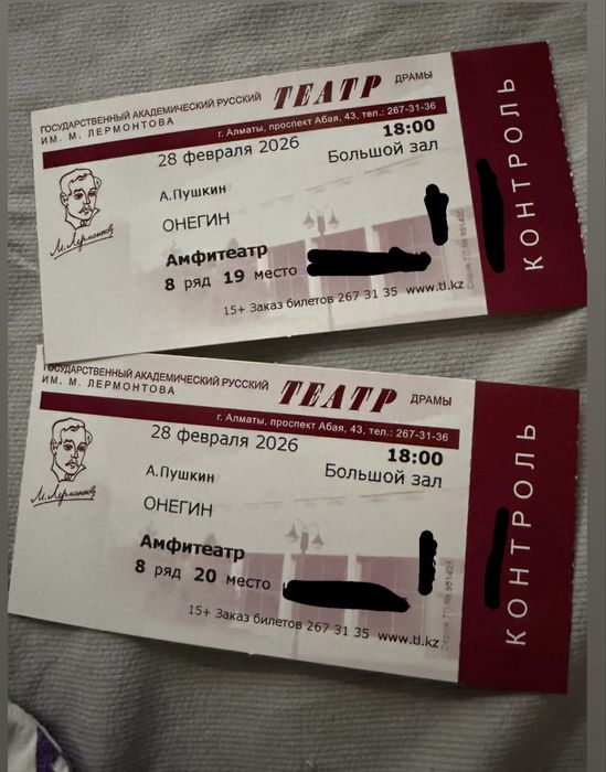 Билеты в театр , спектакль ОНЕГИН 28.02