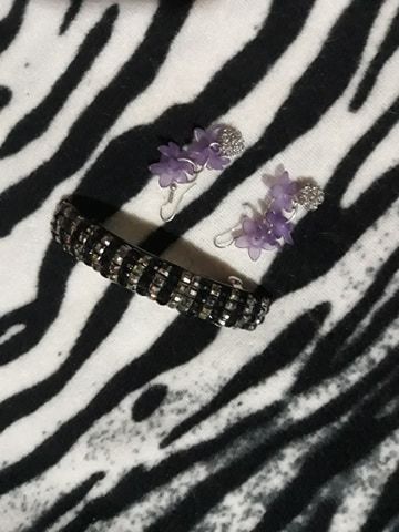 Лилави     Обеци