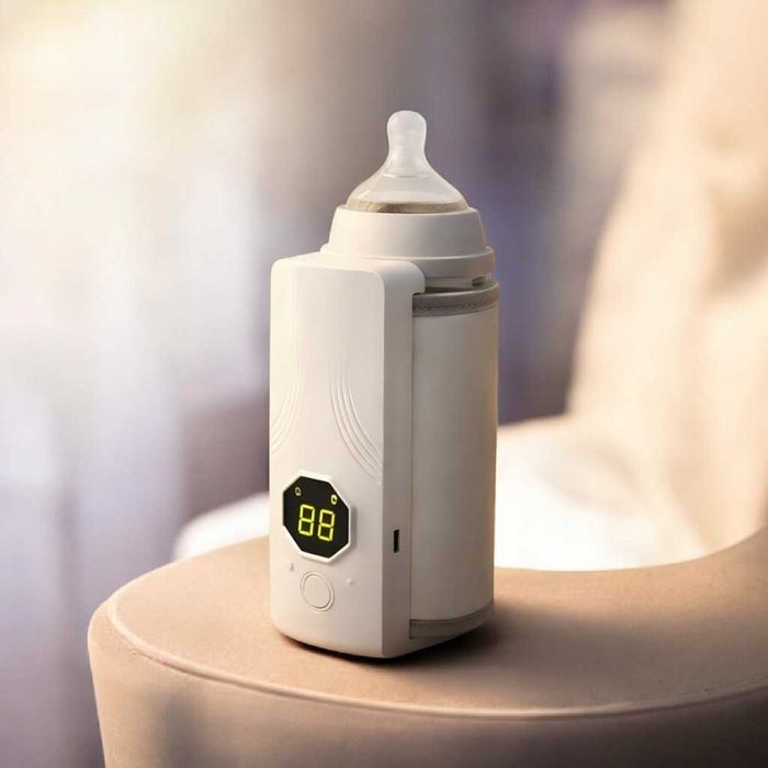 Безжичен подгревател за бебешко шише- дисплей и 6 температурни степени