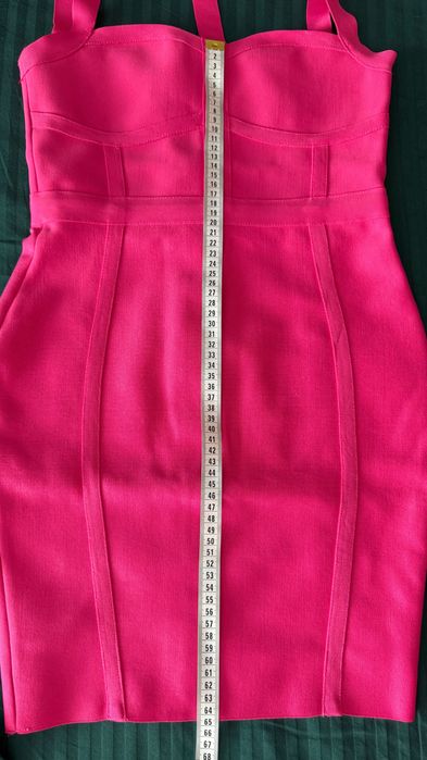 Розова рокля къса бандаж секси