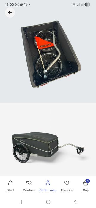 Remorca bicicleta cargo Croozer