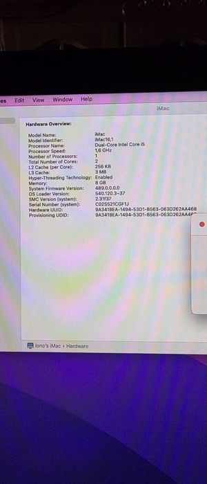 Vand calculator imac 16.1