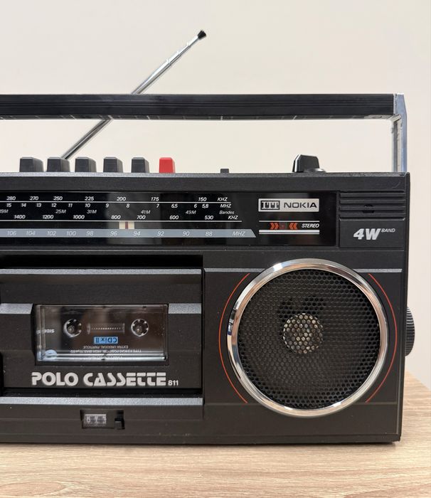 Ретро радиокасетофон ITT-Nokia Polo Cassette 811 - Boombox - Профилактиран