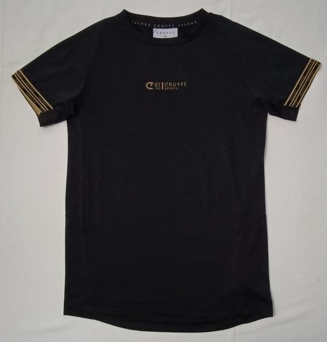 Cruyff Shirt оригинална тениска ръст 140-152см черна спорт фланелка