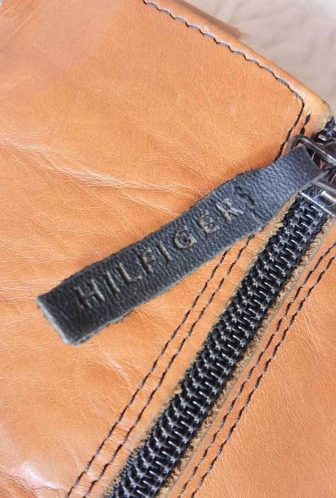 Cizme autentice dama piele naturala negre maro Tommy Hilfiger