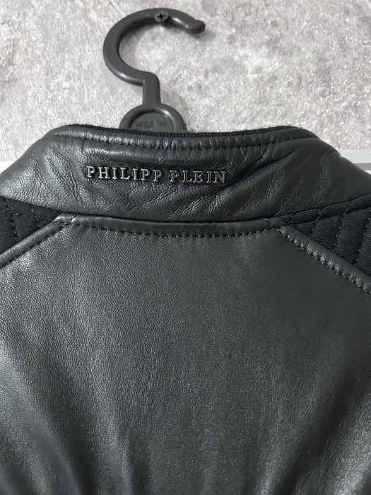 Geacă Philipp Plein Originală din Piele Naturală – Limited Edition – Made in Italy – Mărimea S – Nouă