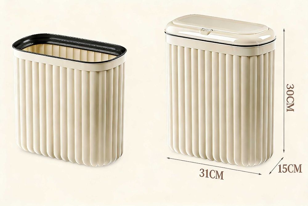 Тонкое мусорное ведро с нажимной крышкой Контейнер для мусора