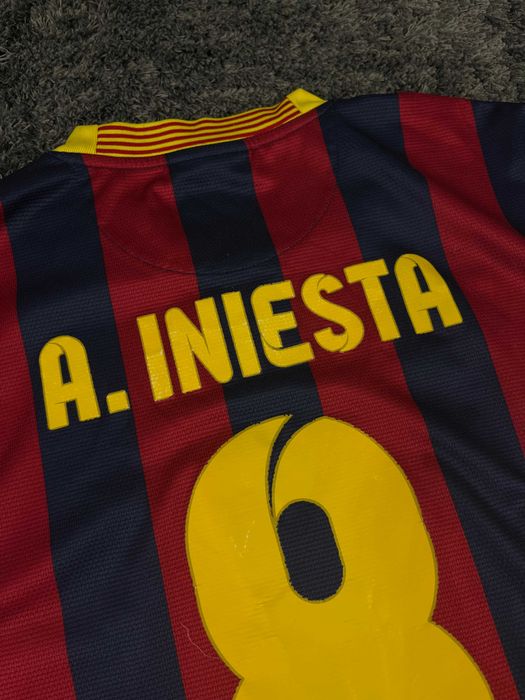 Nike x Barcelona FC 2013/2014 Home Shirt Jersey Мъжка Блуза