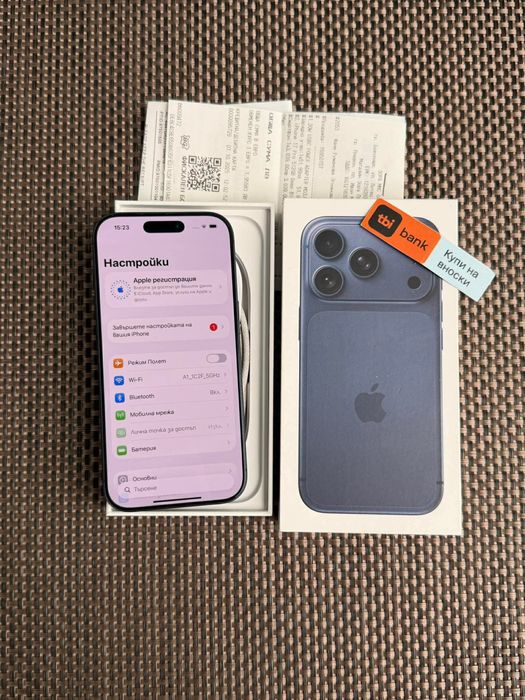 НОВ! *ЛИЗИНГ* iPhone 17 Pro 256Gb Deep Blue 24М ГАРАНЦИЯ