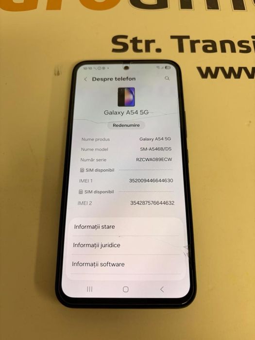 Samsung Galaxy A54, Dual SIM, 8GB RAM, 128GB, 5G, Awesome -T-