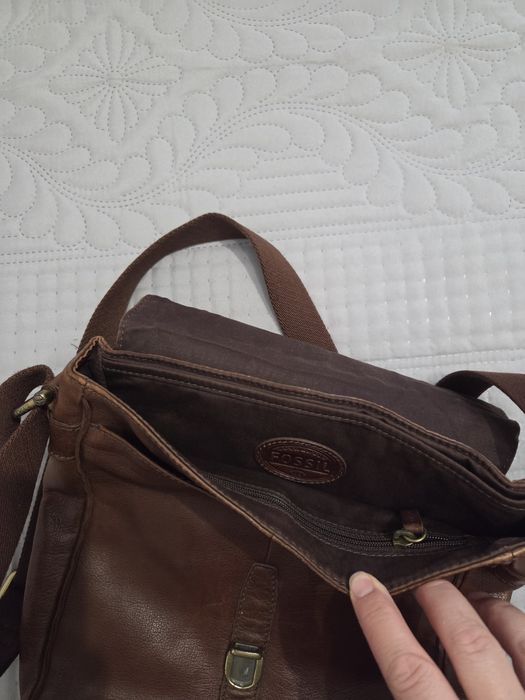 Geanta din piele fossil