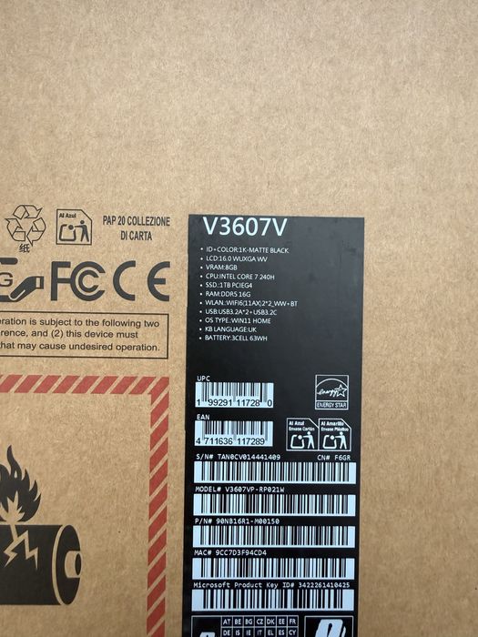 ! НОВ ! Asus Vivobook V16 V3607VP-RP021W