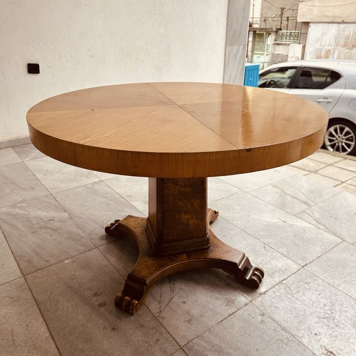 Антикварна кръгла маса – шведски стил Empire (Karl Johan), ок. 1900 г.