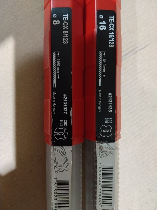 Свредла Hilti 8мм и 16мм