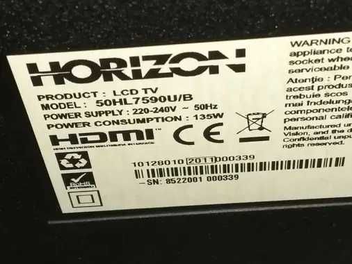 Televizor HORIZONT Pentru Piese.Display spart 50 Inch=127 Cmm