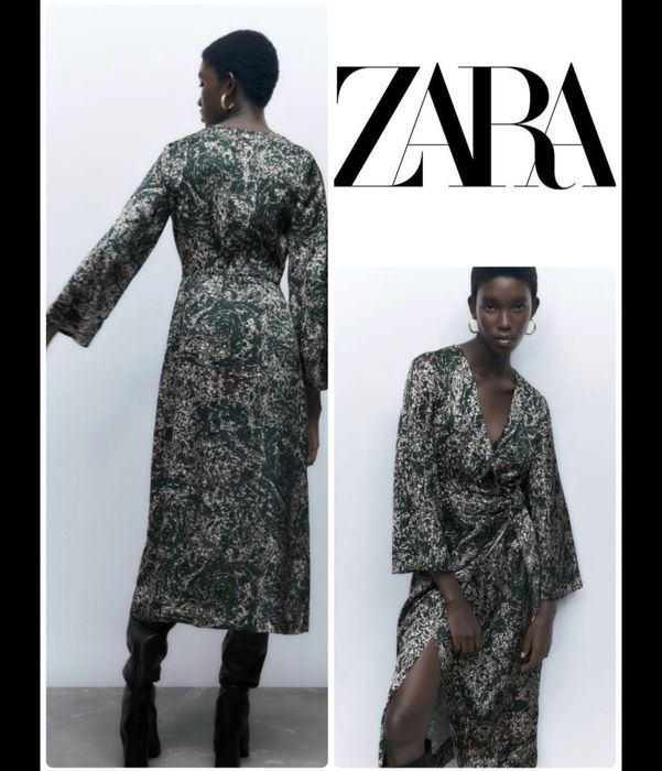 Сатенена рокля Zara Нова