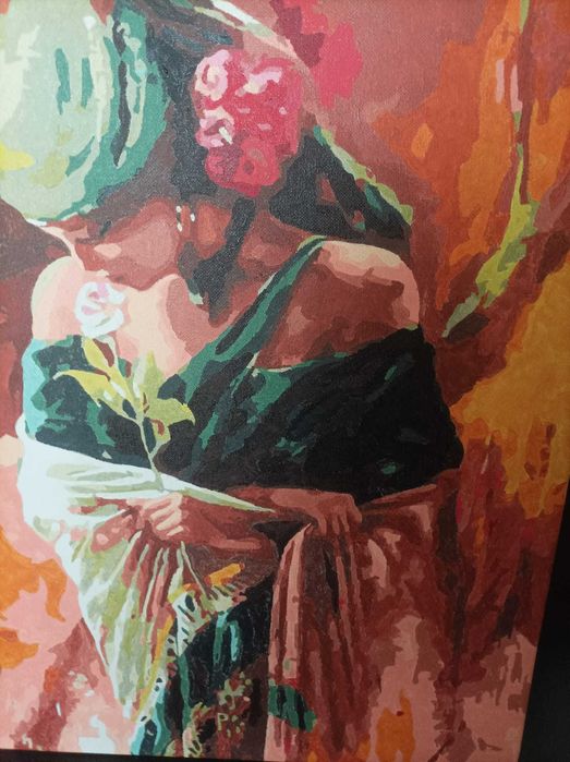 Tablouri pictate pe panza cu Acrylic