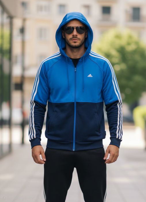 Hanorac Adidas,gluga,buzunare,mărimea L
