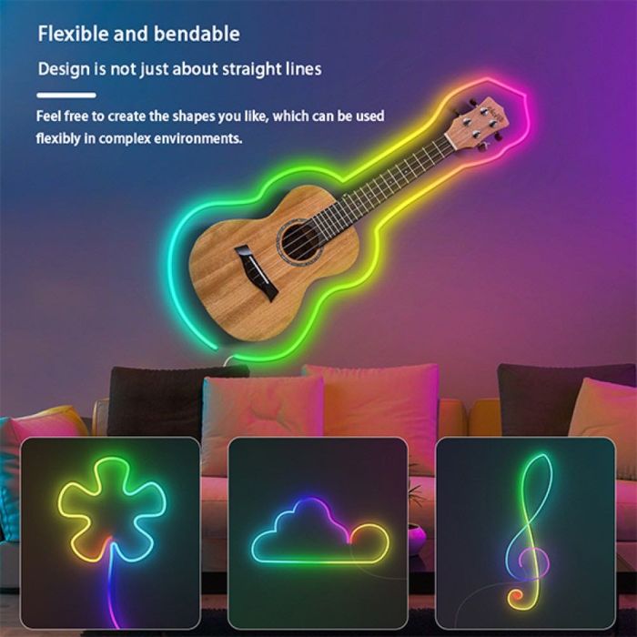 Комплект IC-RGB LED Неонова Лента 5М Bluetooth дистанционно управление