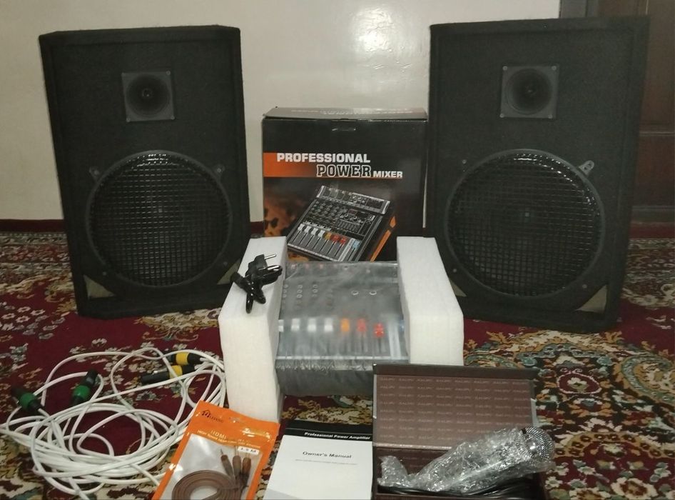 УСИЛИТЕЛ ПУЛЬТ Микшер Микрафон Комплект Аппаратура