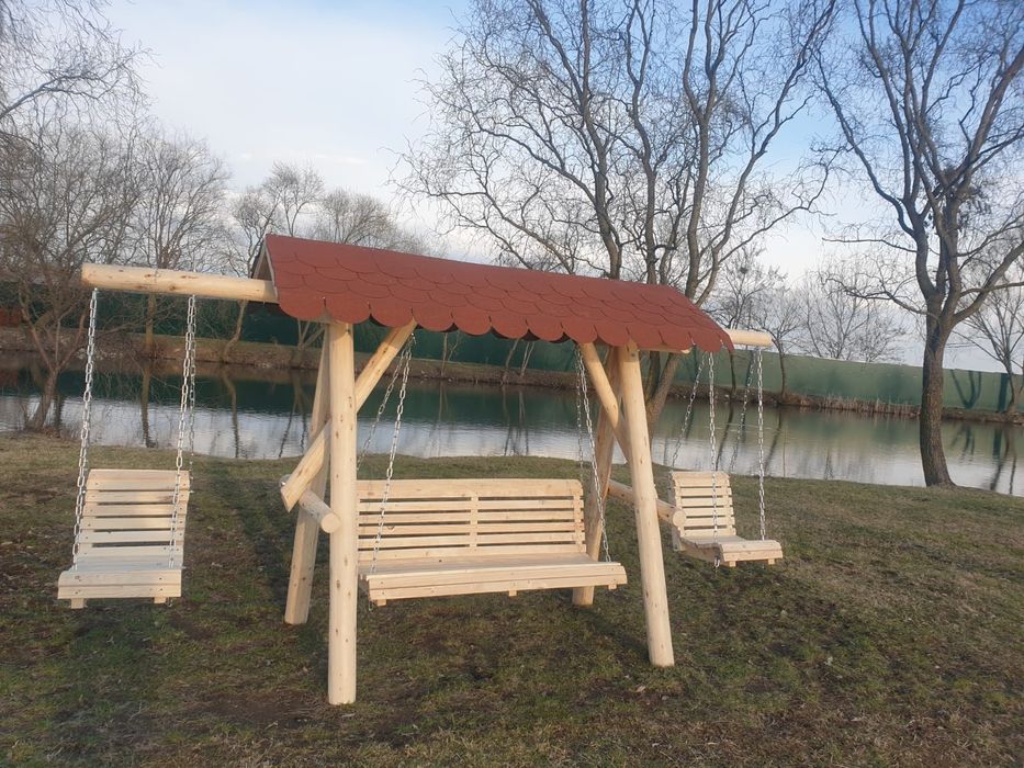 Balansoar  leagan  lemn  masiv  rustic