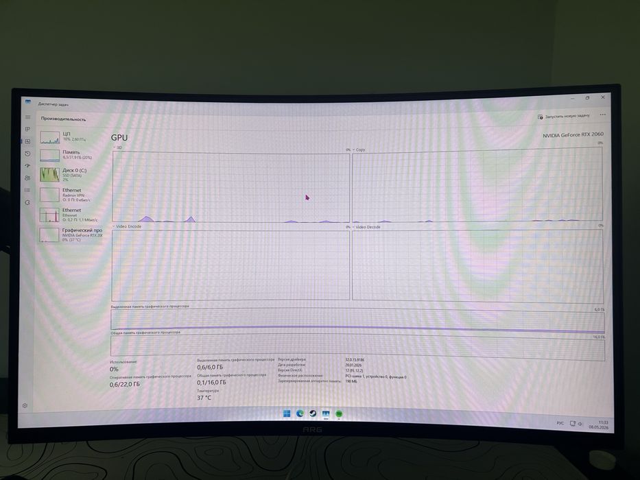 Rtx 2060 6gb Б/У в отличном состоянии