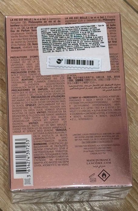 Parfum Lancome La vie est belle - Vanille nude - 100 ml