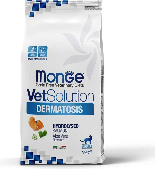 Корм Monge VetSolution Dermatosis при проблемах с кожей лосось 1.5 кг