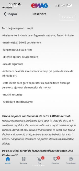 Tarc copii / protectie scari/ gard lemn masiv LMB KIDS