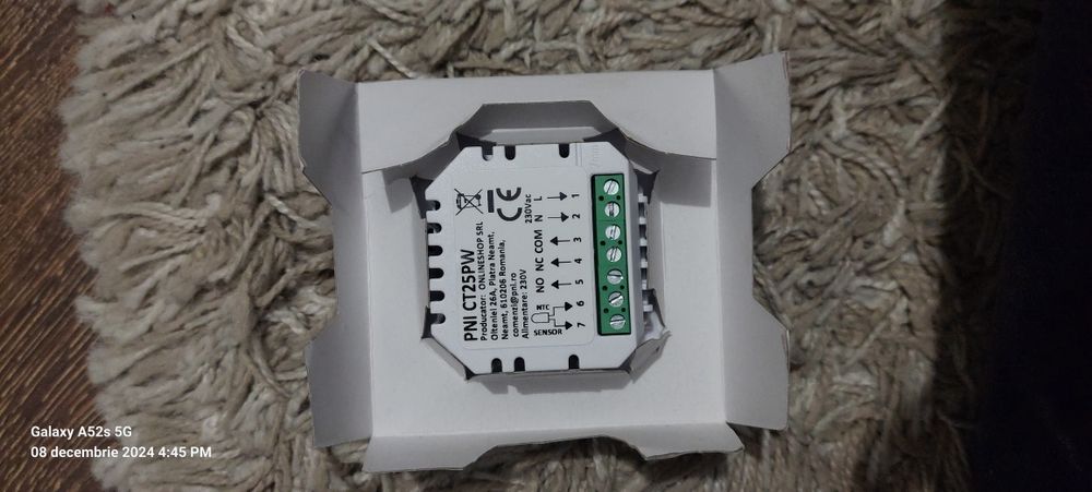 Termostat inteligent incastrabil PNI CT25PW WiFi,control prin internet