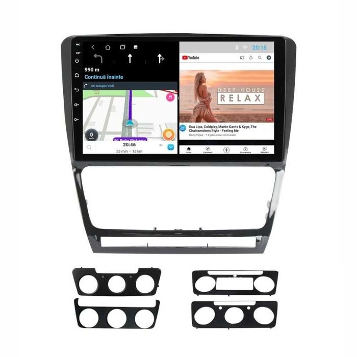 Navigatie dedicata cu Android Skoda Octavia II 2009 - 2013, negru, 1GB