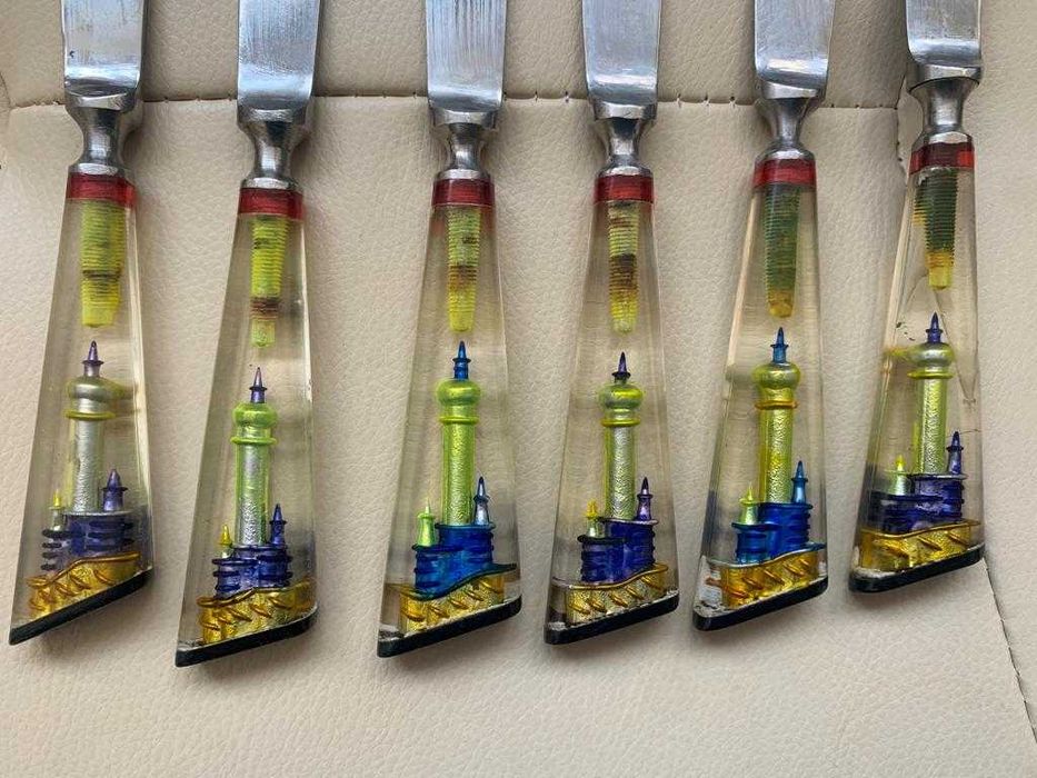 Set 6x cutite masa Art Deco Vintage hadmade 1980 nu Rosenthal Villeroy