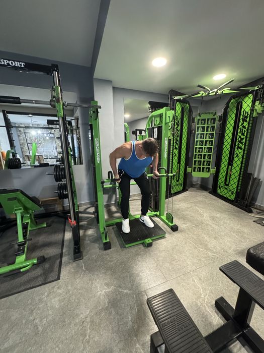 Aparat multifunctional Deadlift / Trapéz / Gambe Atlas Sport (Turn dublu cu scripeți)