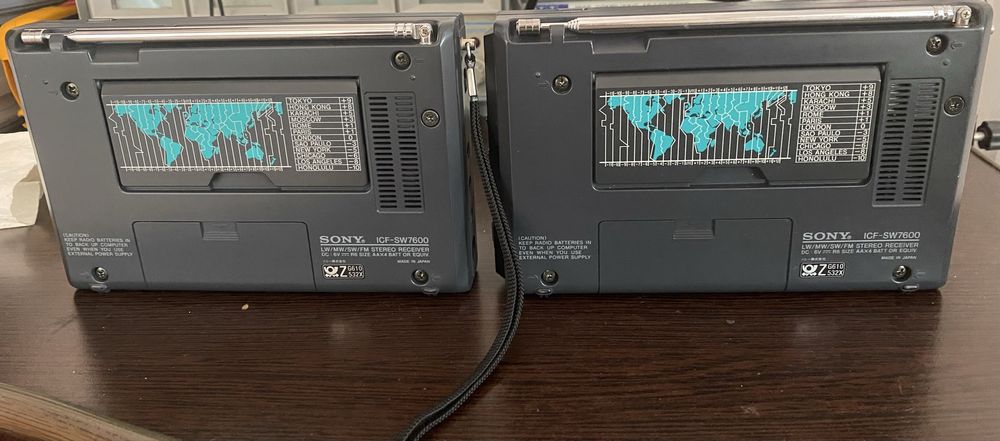 2xRadio multiband Sony ICF SW-7600 Made in Japan.