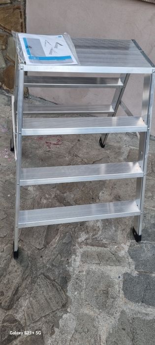 Scara pliabila din aluminiu 2×4 trepte