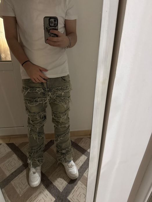 blugi skinny distressed flared vintage/y2k