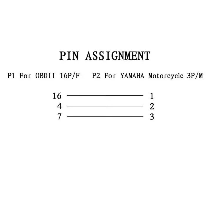 3-Pin към OBD2 16-Pin Адаптер за Yamaha Мотоциклети