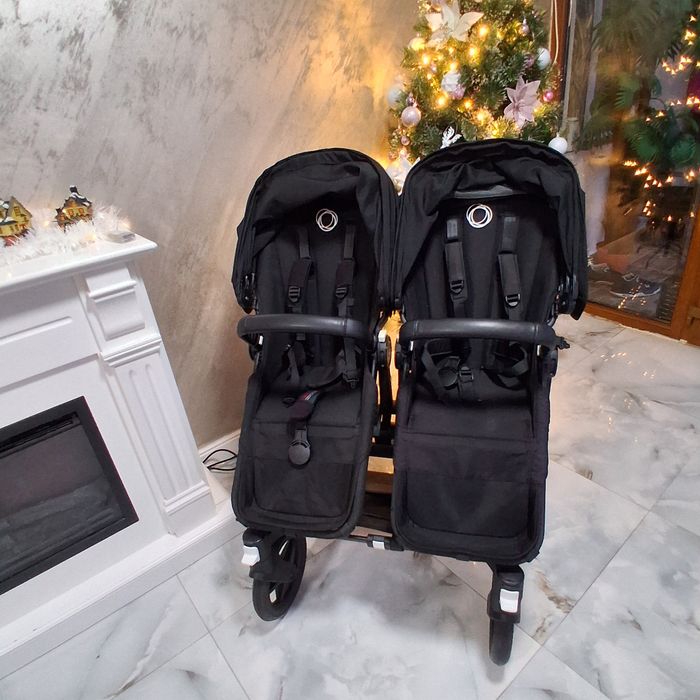 Carucior gemeni bugaboo donkey 5  set 3in1 cu scaune auto