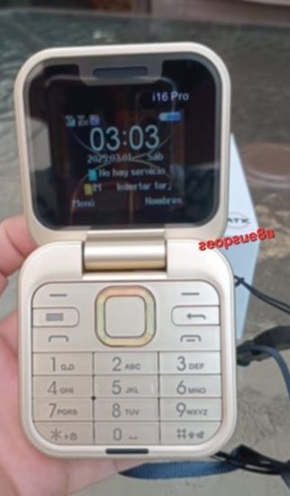 Сгъваем мобилен телефон i16 Pro – 2 SIM, камера, фенерче, FM радио