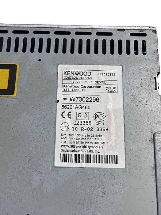 Radio Cd / Panou Clima Subaru Legacy Iv Bl 2003 - 2015 86201Ag460