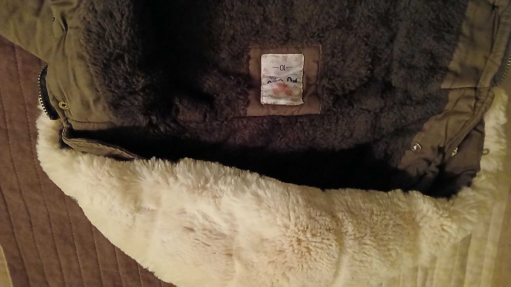 Зимна парка с пухена яка