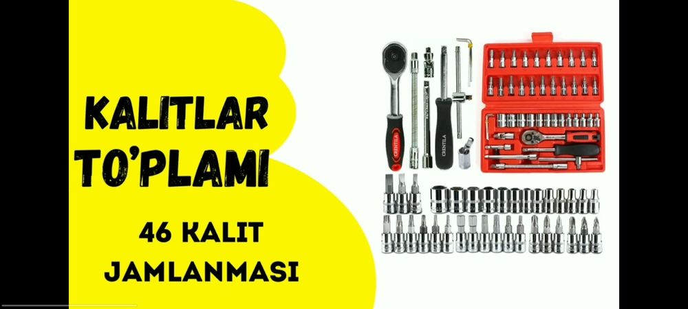 46 qisimli asboblar Kluch