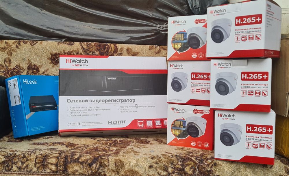 Сетевой видеорегистратор и набор камер из 6 штук