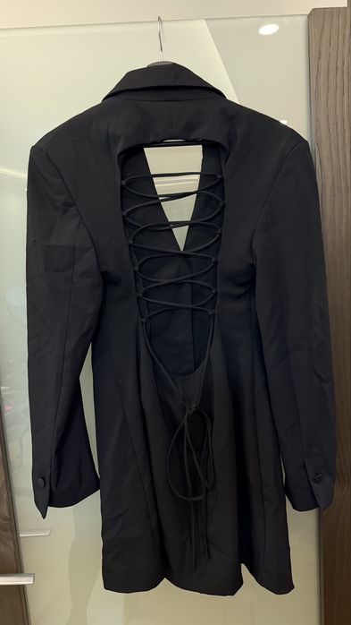 Дамкса черна рокля | BERSHKA | M размер