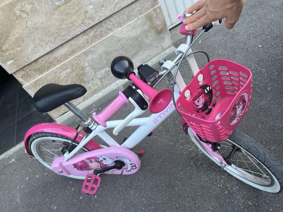 BTWIN ДЕТСКИ ВЕЛОСИПЕД 16 ИНЧА ЗА 4 – 6 ГОДИНИ, РОЗОВ