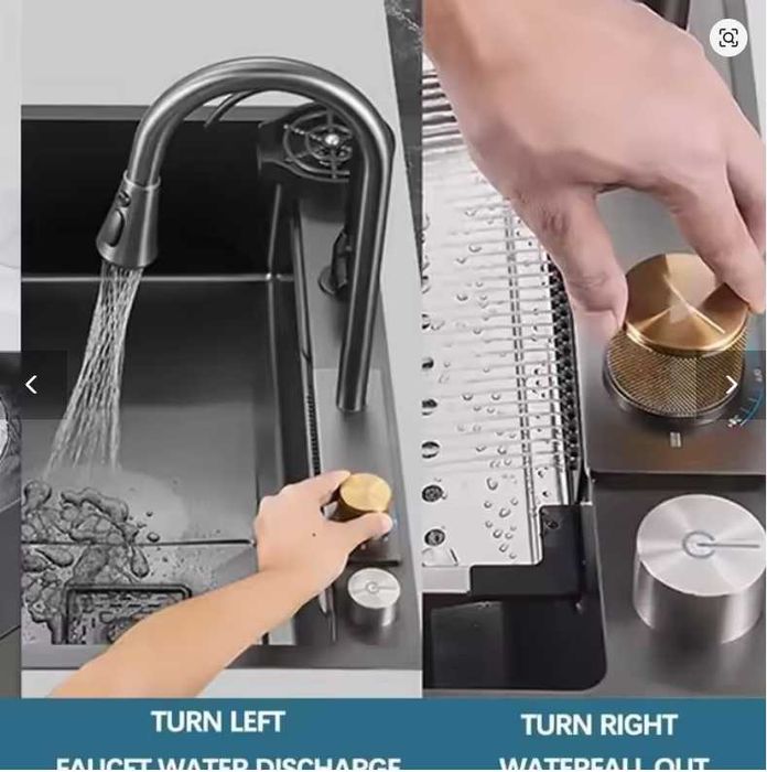 Chiuveta Multifunctionala Inox Negru 750x460,toate accesoriile incluse