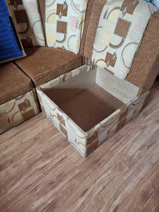 Разтегателен ъглов диван  от 3 части