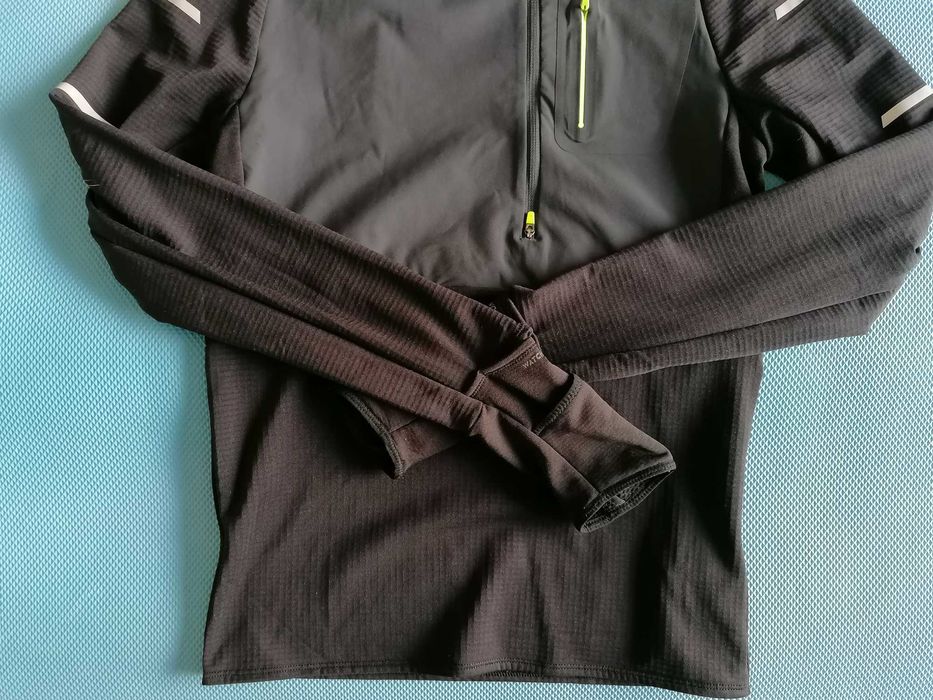 Мъжка блуза за бягане KIPRUN RUN 900 Warm [Размер: S] [Цвят: Черенщ]