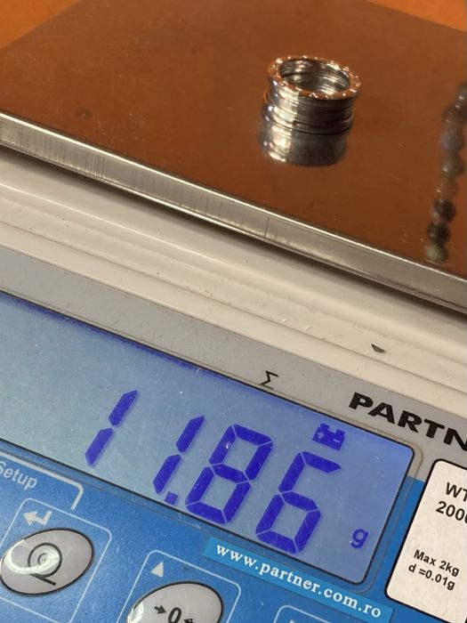 Inel aur alb 18kt.BULGARI B01.