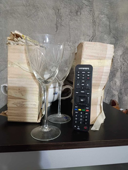 Kристални чаши  сервиз много високи  Cтойко пеев белослав SIP  10 br